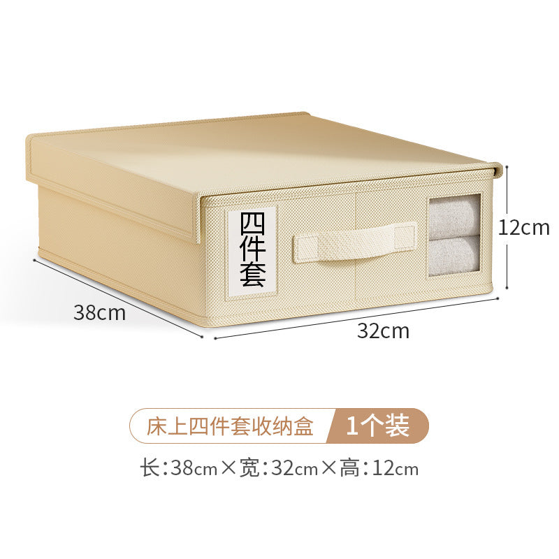 Hot-selling Oxford cloth, bed sheet storage box, fabric clothing four-piece storage box, wardrobe quilt cover, blanket storage and finishing