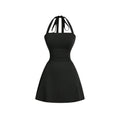 women's fashion: elegant & sexy halter dress - new spring/summer collection, slimming, high-waisted mini dress