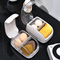 Cosmetic sponge storage box with lid, dustproof dressing table lipstick air cushion storage shelf, portable powder puff storage box