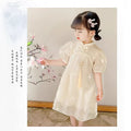 Girls' cheongsam dress - new  summer collection: elegant, chic, chinese style, baby hanfu - exquisite and adorable