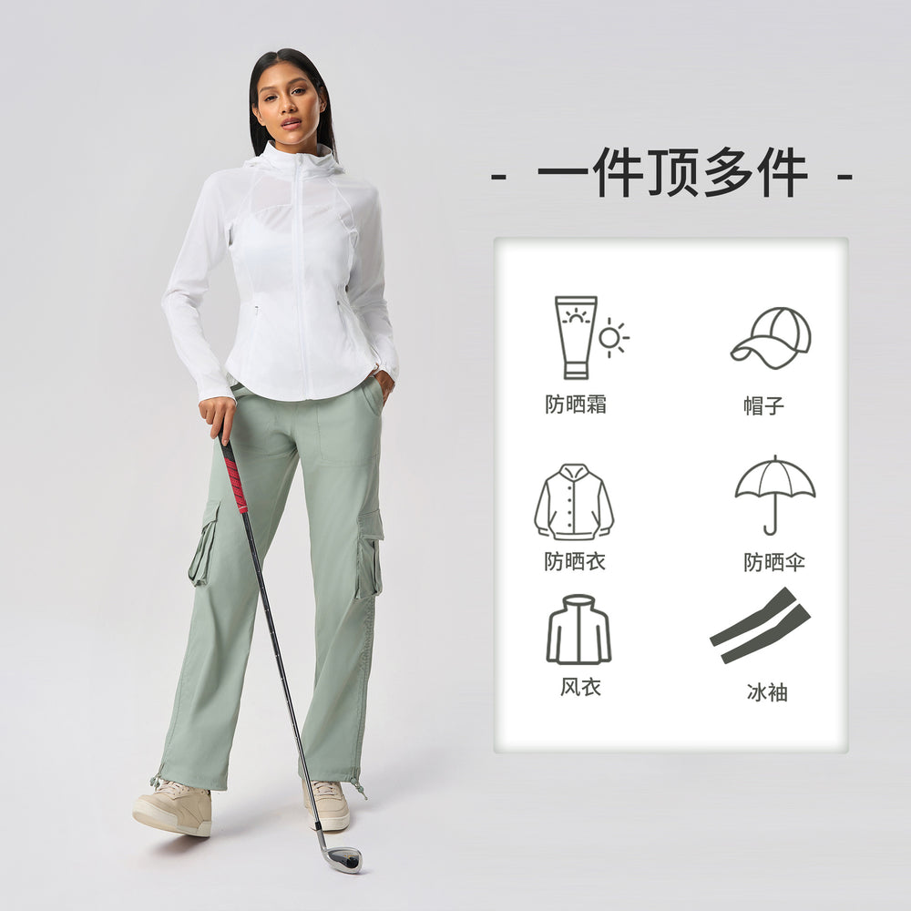 Summer sports outdoor uv protection skin suit upf50+ slimming breathable sun protection clothing for women d25005