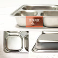 304 stainless steel fast food tray student canteen with cover five-compartment rice tray kindergarten compartment chinese style dinner plate serving plate