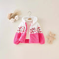 Girls' autumn/winter clothing: cute girls' fleece-lined outerwear, princess fuzzy sweater coat