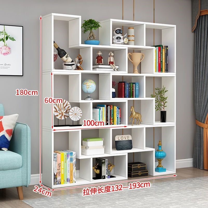 Free shipping casual combination bookshelf bookcase creative corner bedroom floor-standing simple storage rack partition display rack entrance