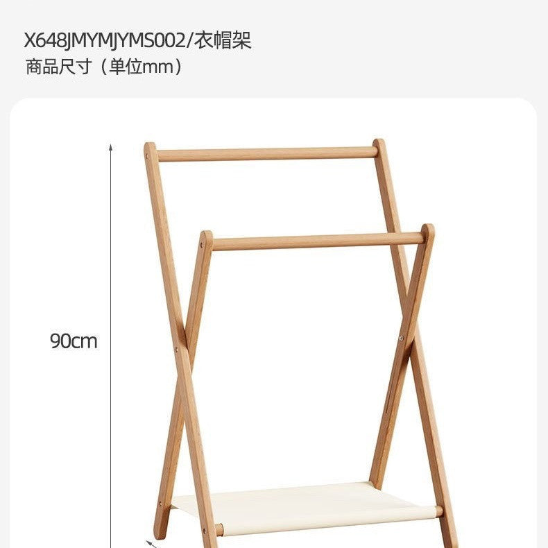 Clothes hanger foldable indoor floor-standing bedroom clothes hanger for home living room balcony clothes drying rack wholesale simple coat rack