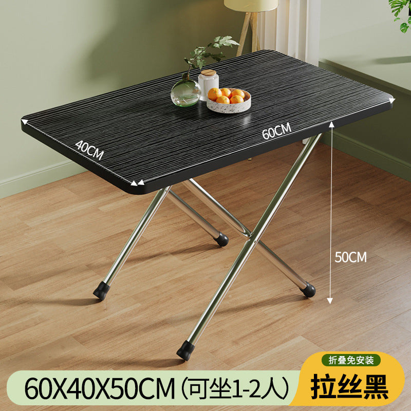 Small table, foldable table, dining table, for home rental house, simple dining table, outdoor portable rectangular stall table