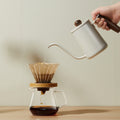 304 stainless steel hand brewing kettle walnut handle thin spout coffee pot outdoor hand brewed coffee utensils hanging ear drip kettle