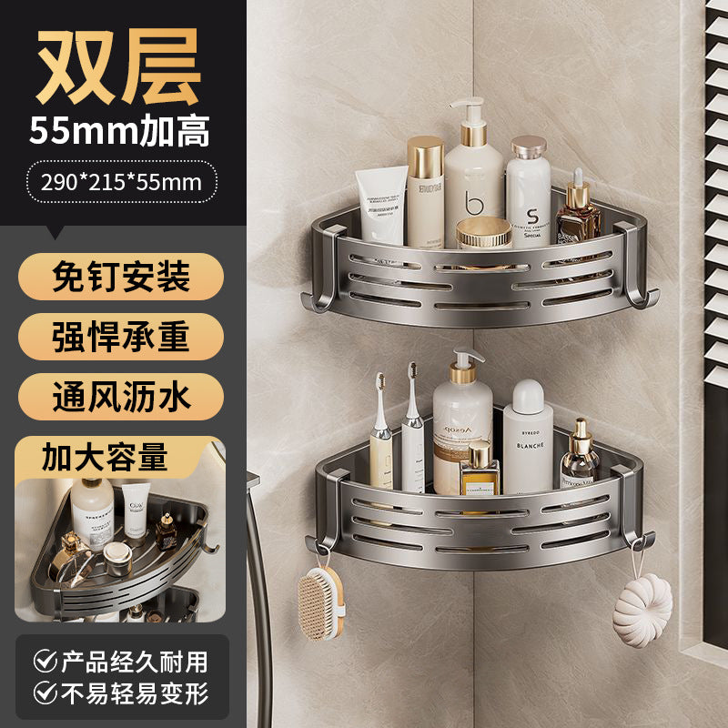 No punching bathroom triangle rack toilet washstand wall-mounted toilet toilet bath storage shelf