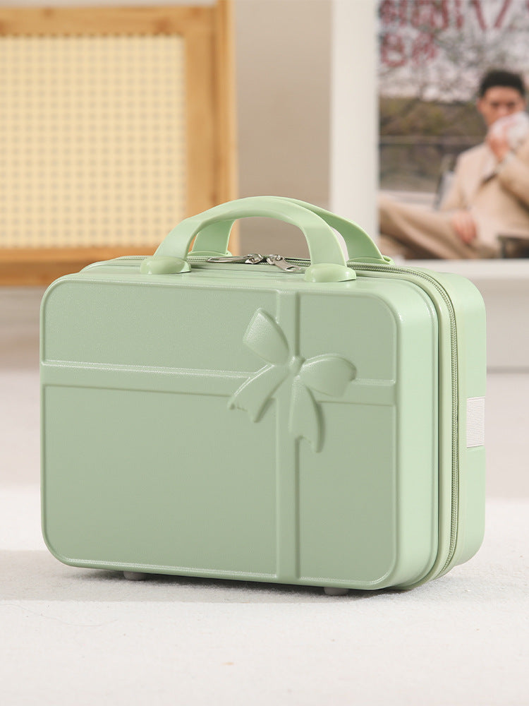 14-Inch gift suitcase, small zipper suitcase, light cosmetic case, manufacturer wholesale, high-end gift box, simple