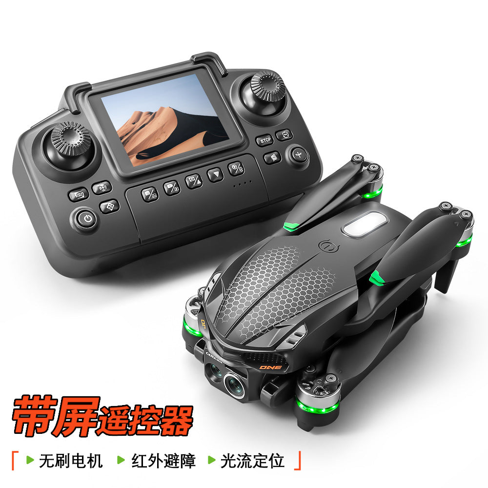 s168 screen-controlled drone brushless high-definition aerial photography aircraft optical flow four-sided obstacle avoidance lighting remote control aircraft