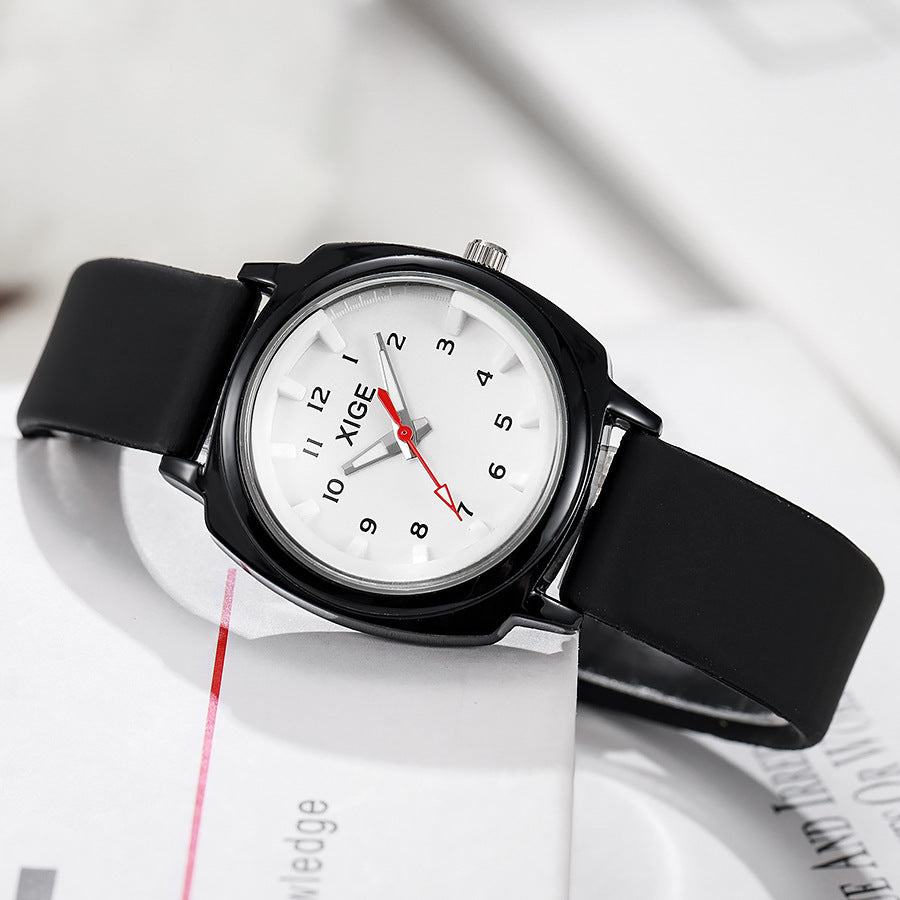 New korean style trendy waterproof watch - student, men's & women's ins college style retro literary couple quartz watch