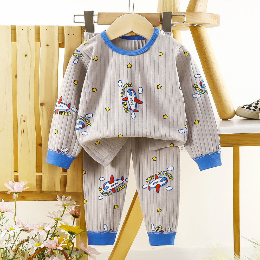 Kids' cotton underwear set - new spring collection: boys' thermal underwear, girls' pajamas, and children's loungewear