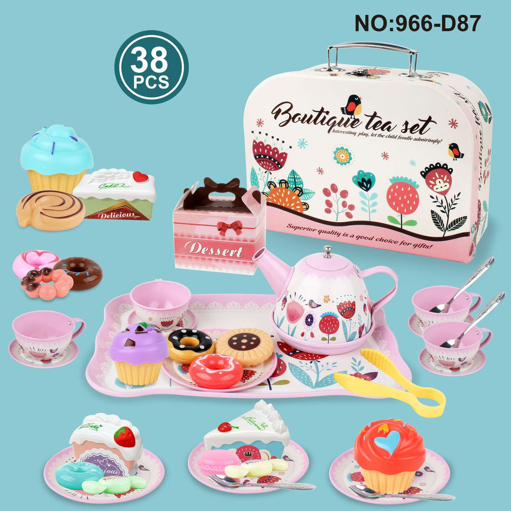 children's simulation tea set, food, dessert, cake, coffee, tea break, afternoon tea, girl's play house gift