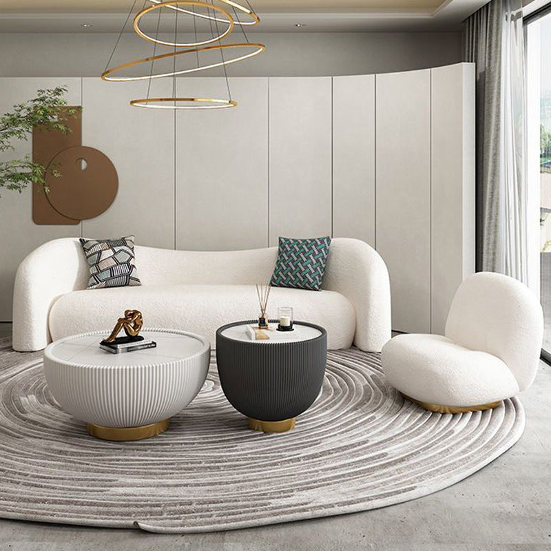 Nordic cream style live broadcast room lambswool sofa simple popular b&b small apartment shaped beauty salon accessible luxury style