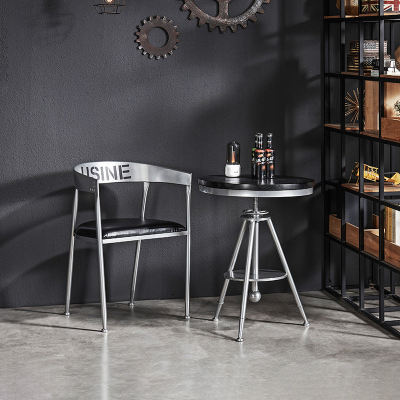 American Cafe Bistro Creative Metal Leisure Table and Chair Combination Industrial Wind Lifting Wrought Iron Small Round Table Dining Table