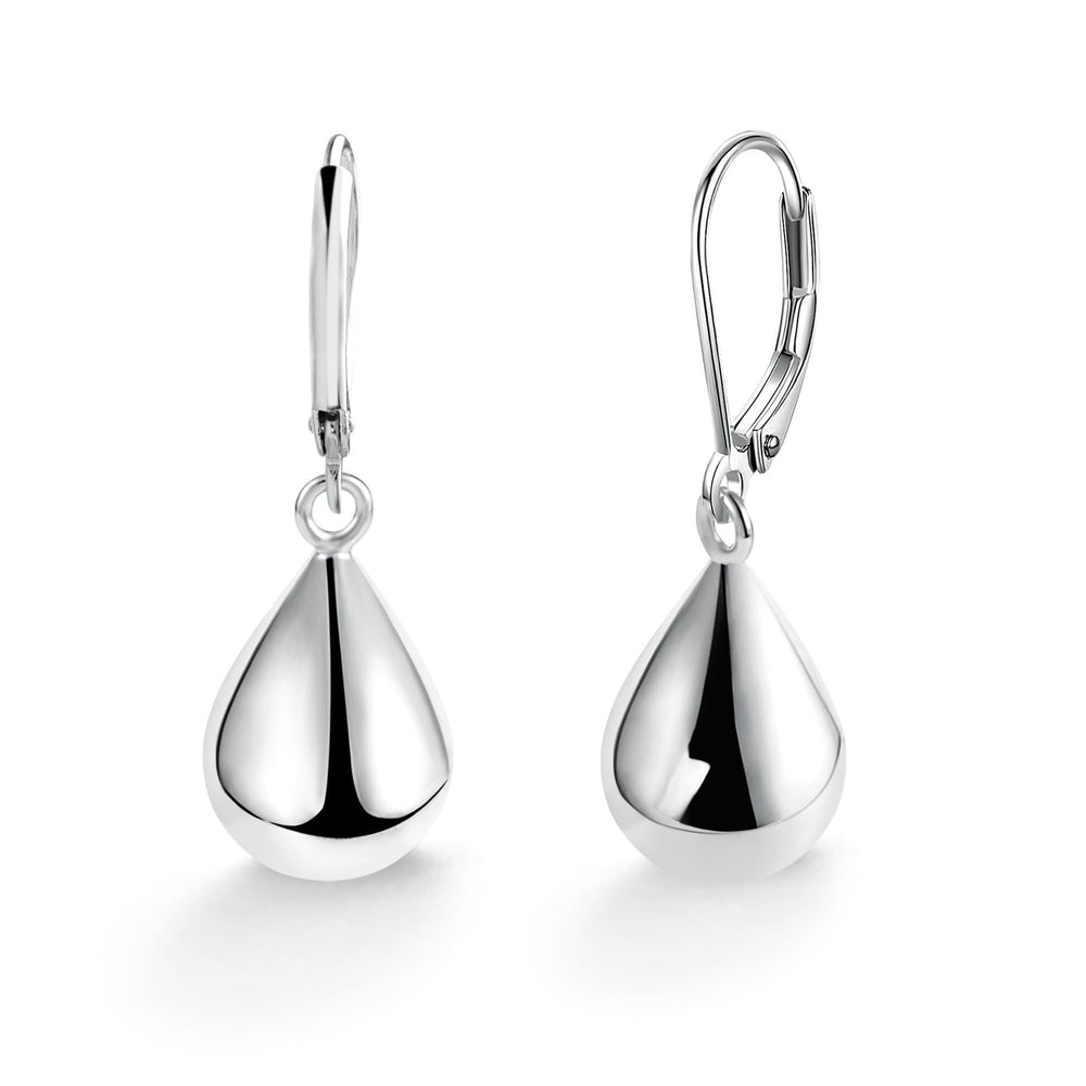 aliexpress hot-selling teardrop electroplated silver earrings for women - wholesale