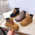 Vancahao kidsboots autumnew arrivalk-stylegirl knight boots boys big yellow boots medium and big kids