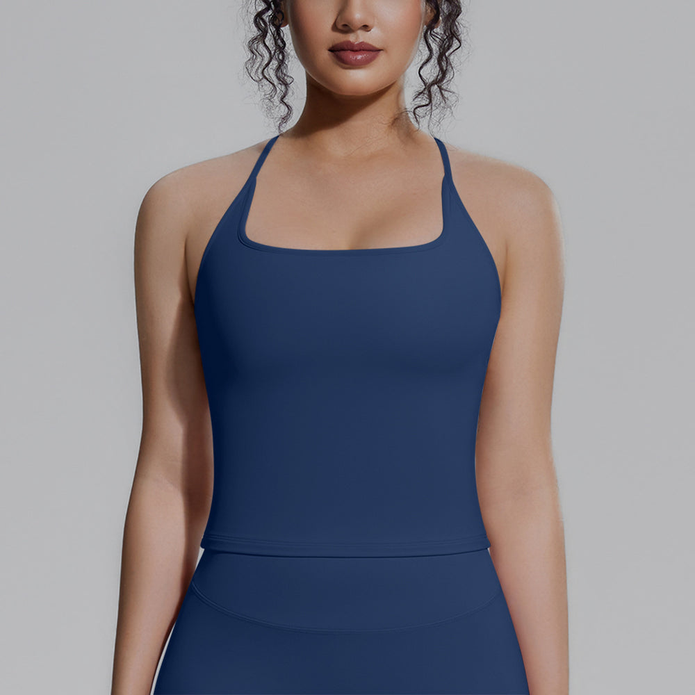 new arrival tight sports intimates women's padded i-shaped back yoga tops pilates fitness vest