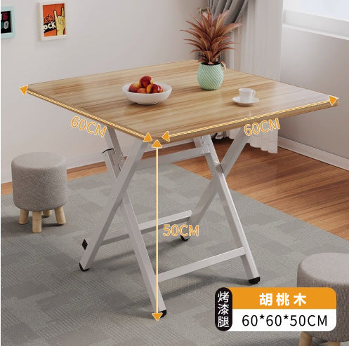 Foldable table dining table for home small table outdoor portable stall small apartment rental house simple dining square table