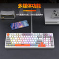 Raiku gk98 illuminated wired rgb mechanical keyboard - 98-key layout, customizable gaming, esports, blue switches, with knob