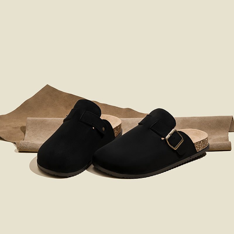 birkenstock shoes toe-cap half-slippers women's one-leg women's shoes new arrival non-slipthick sole half-toe birkenstock slippers export