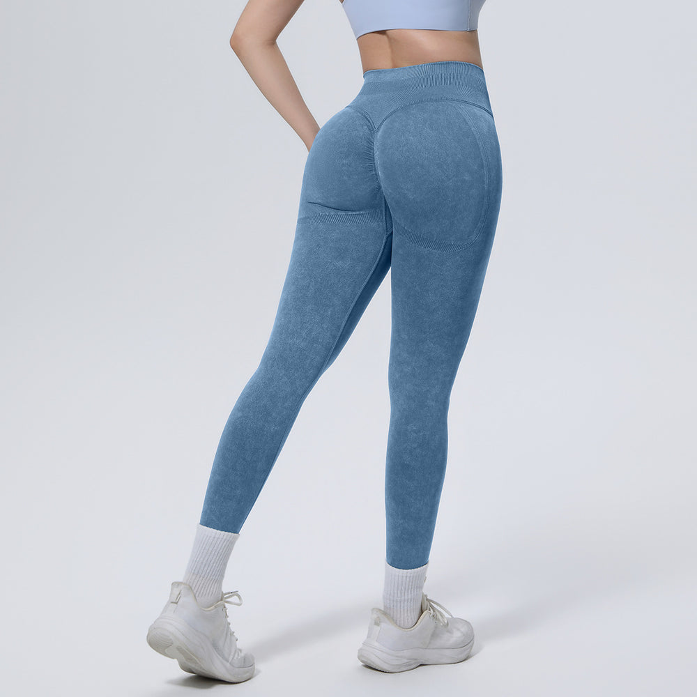 seamless washable yoga pants, high waist, tummy control, hip lift, tight nine-point pants, sweat-absorbent and breathable running fitness pants for women
