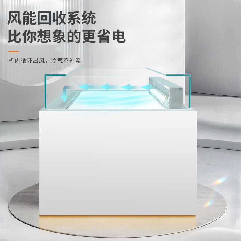 Energy-saving, low-noise, open-style sandwich display case, commercial cake refrigerated showcase, dessert preservation cabinet, multi-functional