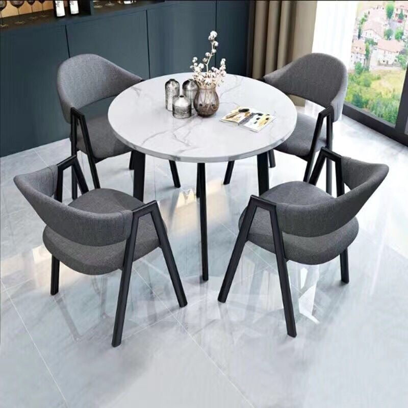 A brief discussion on table and chair combination coffee shop milk tea shop round table office casual small apartment dining table scandinavianfor home