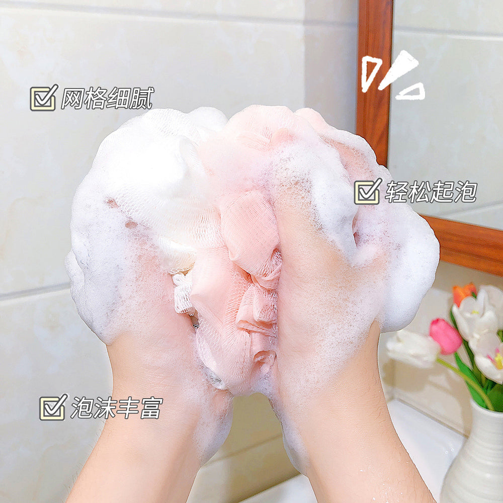 Keqi bath ball large fluffy bath dual-purpose toiletries skin care soft comfortable lanyard bath flower hot sale
