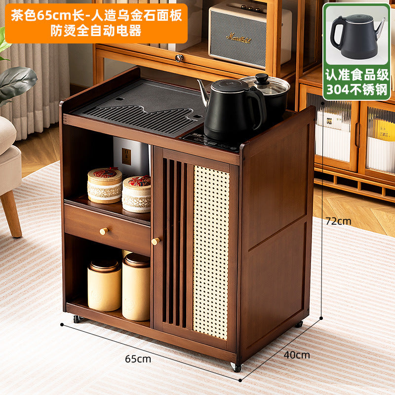 Mobile small tea table tea cabinet for home balcony tea table tea table all-in-one coffee table table tea drinking complete set