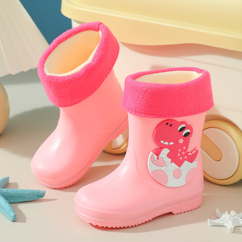 New kids' rain boots: cute cartoon designs for boys and girls - waterproof rubber boots for toddlers, preschoolers, and students