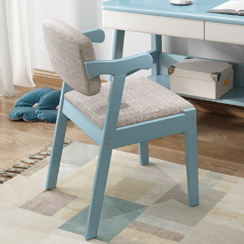 Solid wood dining chair for home desk chair oak study chair backrest stool modern casual restaurant ins style z-shaped chair