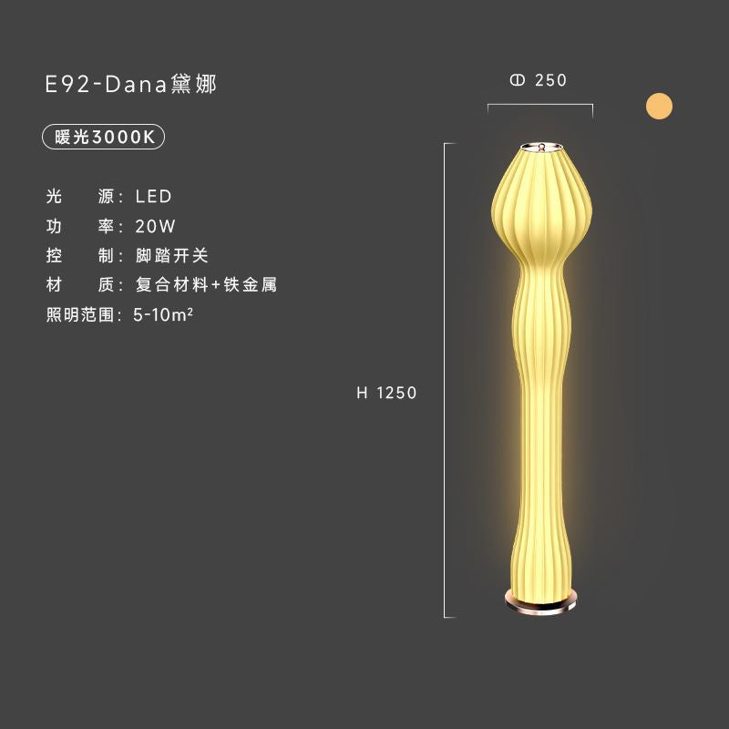 Creative art influencer 3d printed floor lamp - bedroom bedside, living room, hotel, restaurant - minimalist modern standing floor light