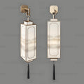 New chinoiserie wall lamp modern chinoiserie house tea house hotel project corridor aisle wall lamp bedside lamp