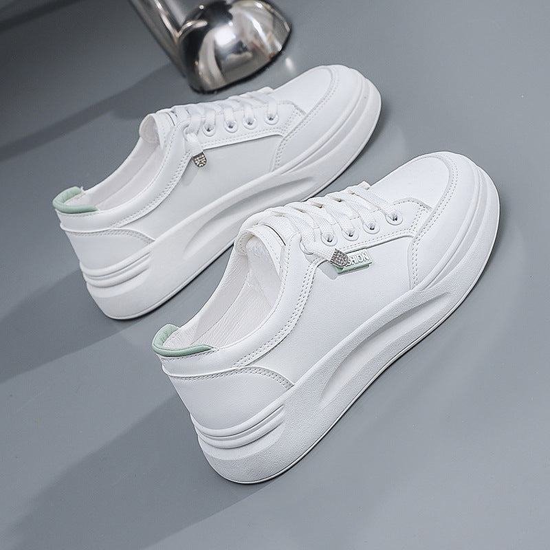 New spring/autumn women's chunky sole white sneakers - versatile women's athletic casual shoes, slip-on loafers