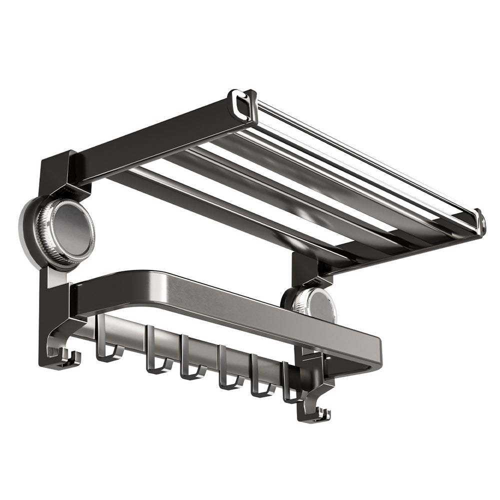 Suction cup towel rack bathroom punch-free towel bar bathroom storage rack bath towel rack all-in-one hanging rod shower storage