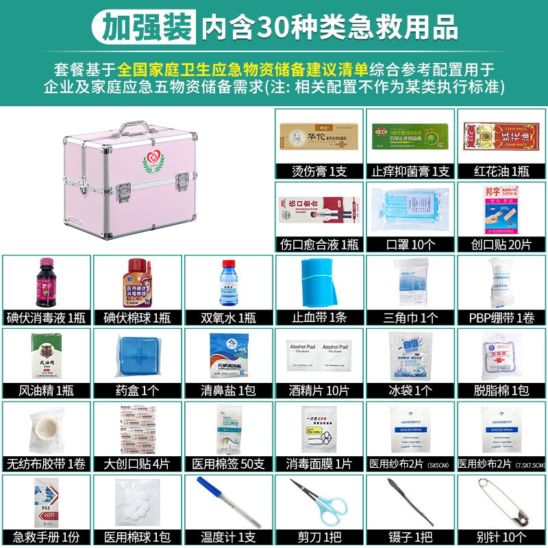 Large household combination lock medicine box Portable visit medicine box Beauty micro-whole medicine storage box Medical first aid box