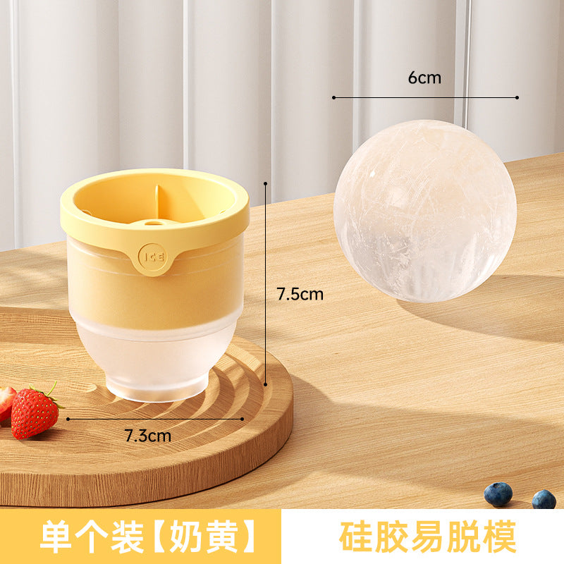 Whiskey round ice ball mold - food grade, home use, ice cube maker, quick-freezing round ice ball tray model - wholesale