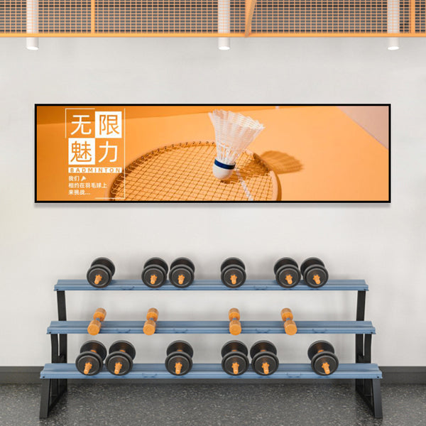 Badminton hall decorative painting gymnasium indoor sports field hanging painting cultural activity center propaganda poster mural