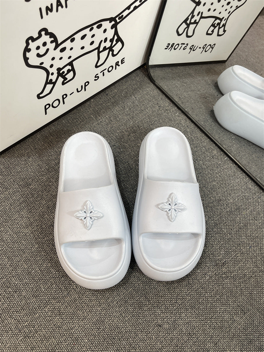 2025 new summer eva flip-flops women's summer outdoor thick sole "stomping on shit" sensation popular sandals for going out