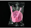 Independent packaging: pink 4-piece set (10ml flat spoon + small stick + small bowl + 50ml ps measuring spoon)