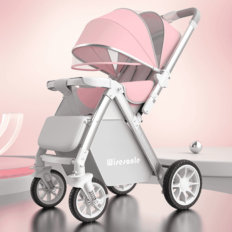 Baby stroller can sit or lie down high view lightweight foldable two-way stroller kids stroller walking baby wholesale