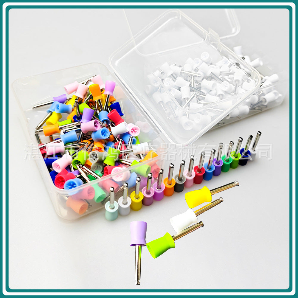 dental polishing cup, tooth polishing cup, white color polishing cup, 100 disposable polishing cups in a box.