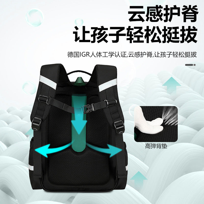Rui brand schoolbag for boys and primary school students in the first grade, large-capacity anti-splashing water spine protection to reduce the burden on children and boys backpack wholesale