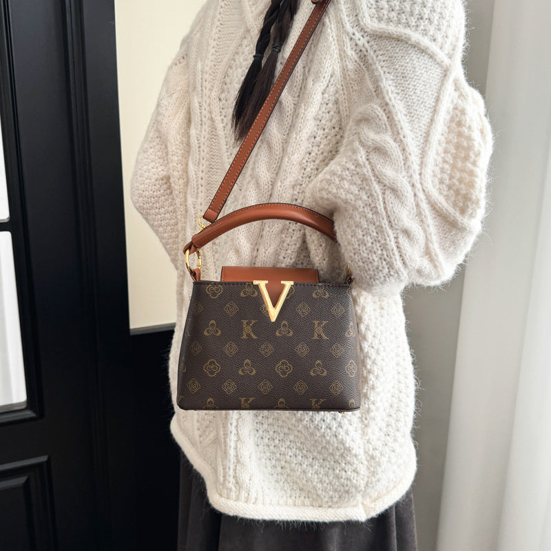 2026 new classic printed tote bag - large capacity, trendy, versatile handbag, commuter shoulder bag
