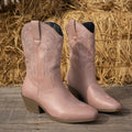 Western cowboy boots women's  embroidered chunky heel mid-calf boots new retro cross-border foreign trade plus size equestrian boots wholesale