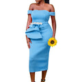 D256 banquet dress  summer new arrival: elegant, sexy, strapless, off-the-shoulder, socialite-style, cross-border fashion dress (us/eu)