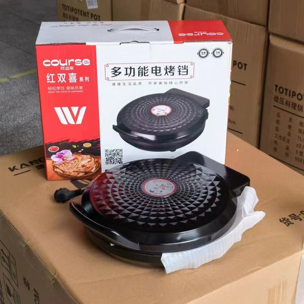 Electric cake pan Household heating pancake machine Non-stick pancake pan Deepened large electric pan Household multi-use electric cake pan gifts