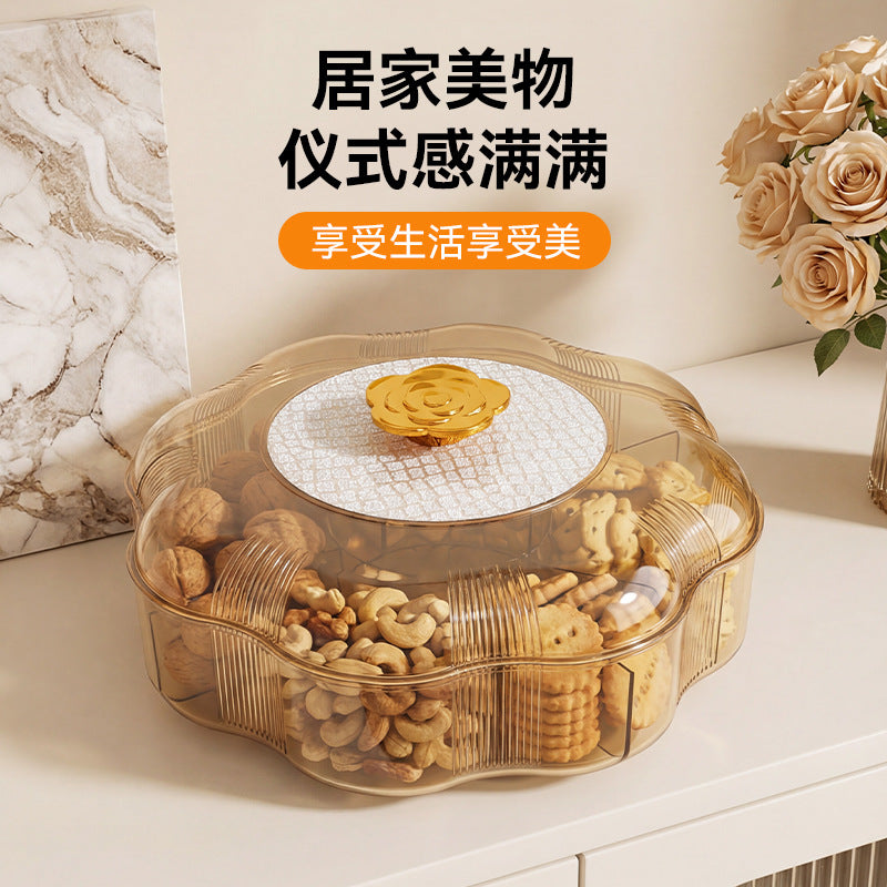 2026 new candy box fruit plate - trendy rotating fruit bowl for home, living room, coffee table, snack storage, and dried fruit display - perfect for chinese new year!