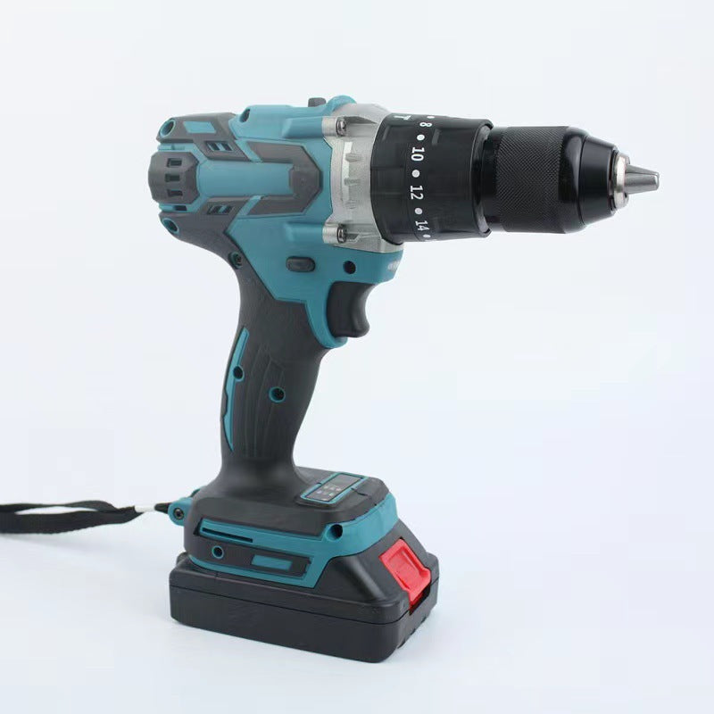 Brushless three-function rechargeable drill 13mm impact drill, supplied by household lithium battery impact drill screwdriver manufacturers